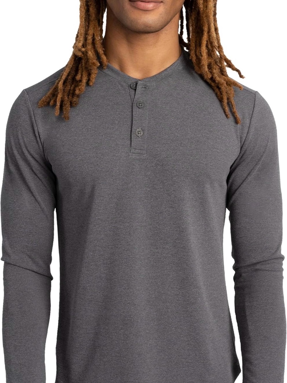 Twillory Men's Charcoal Long-Sleeve Crew Shirt
 Size Large